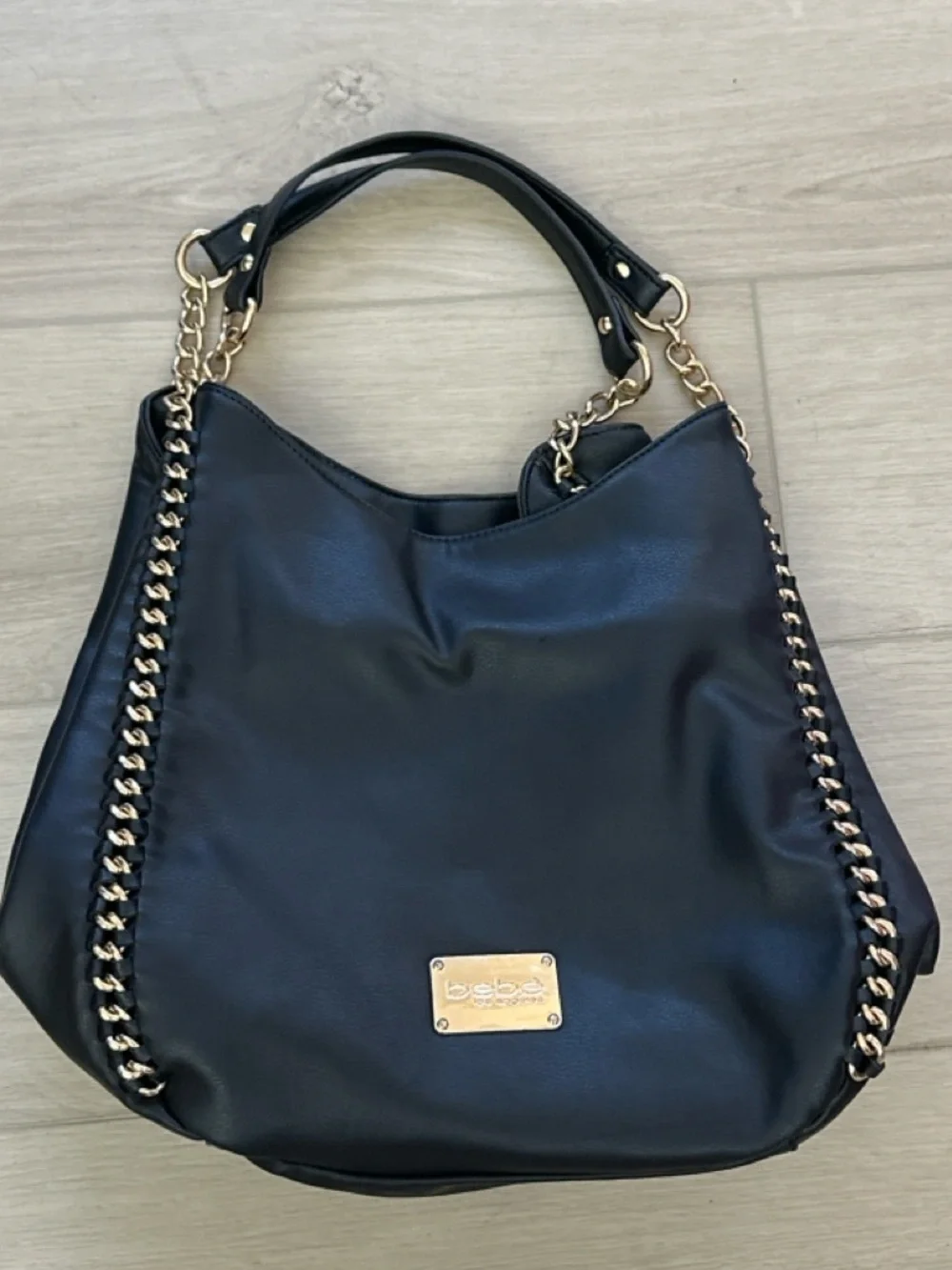 Bebe Colette Triple Entry Black Hobo Bag